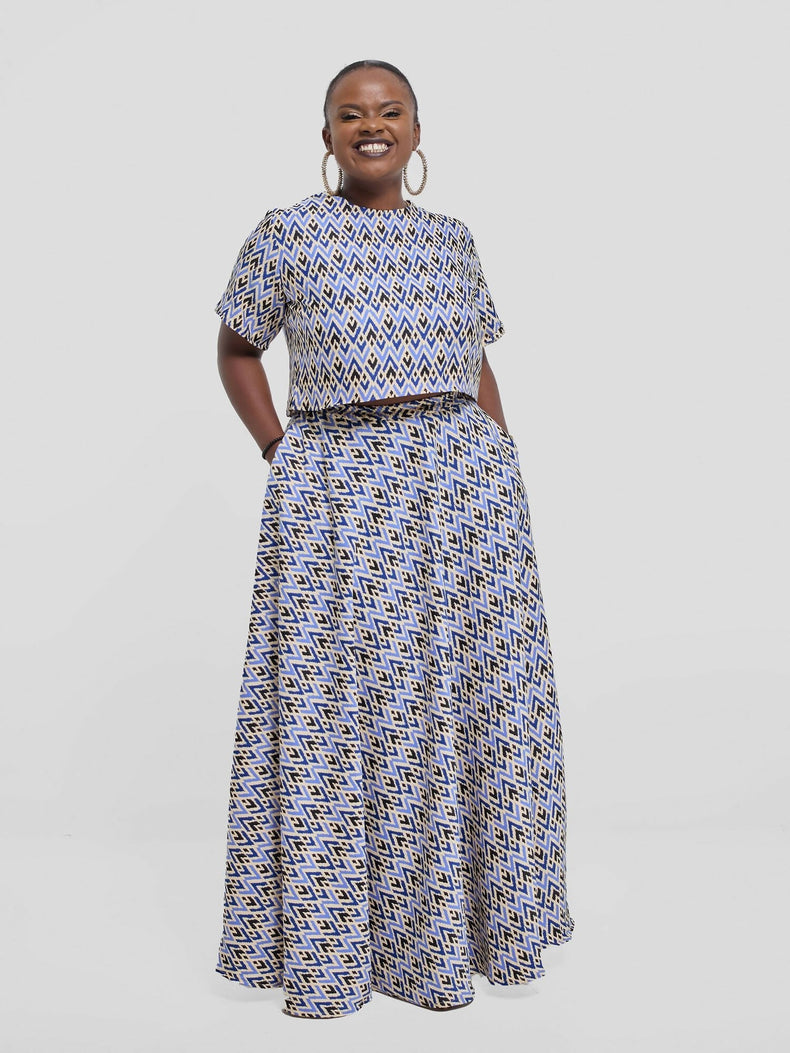 Silk House Collection Kalisi Skirt Set - Tribal Print - Shopzetu