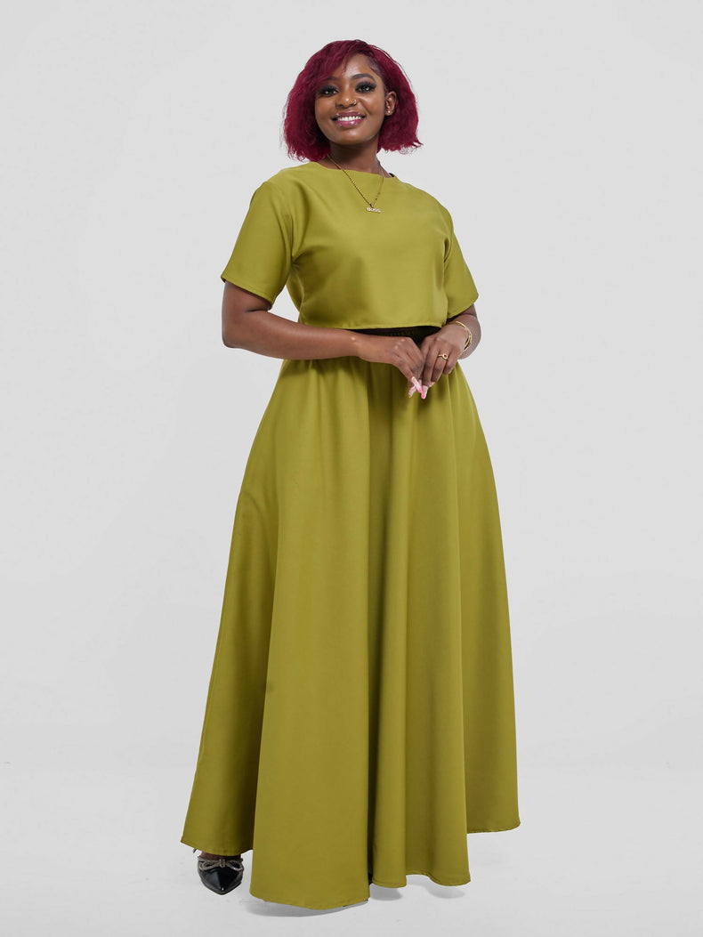 Silk House Collection Kalisi Skirt Set - Green - Shopzetu