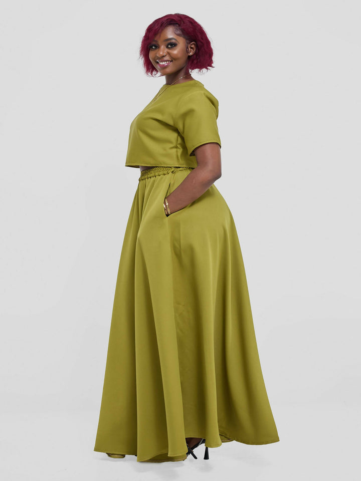 Silk House Collection Kalisi Skirt Set - Green - Shopzetu