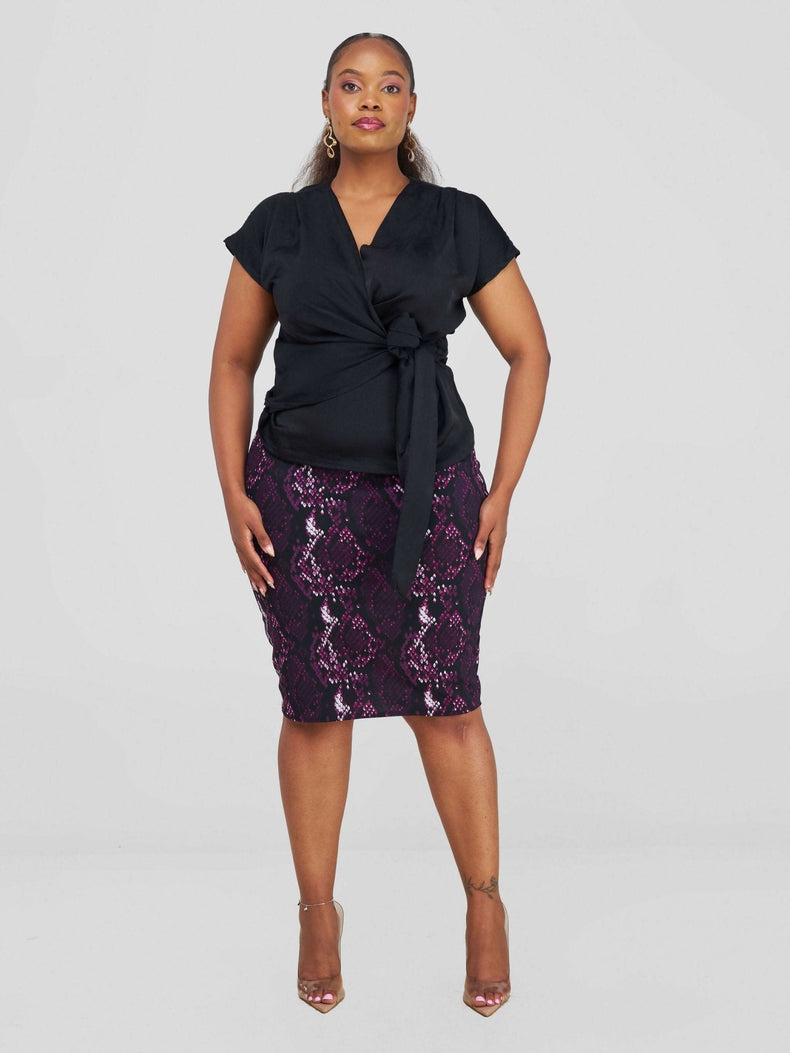 Silk House Collection Pendo Skirt - Snake Print - Shopzetu