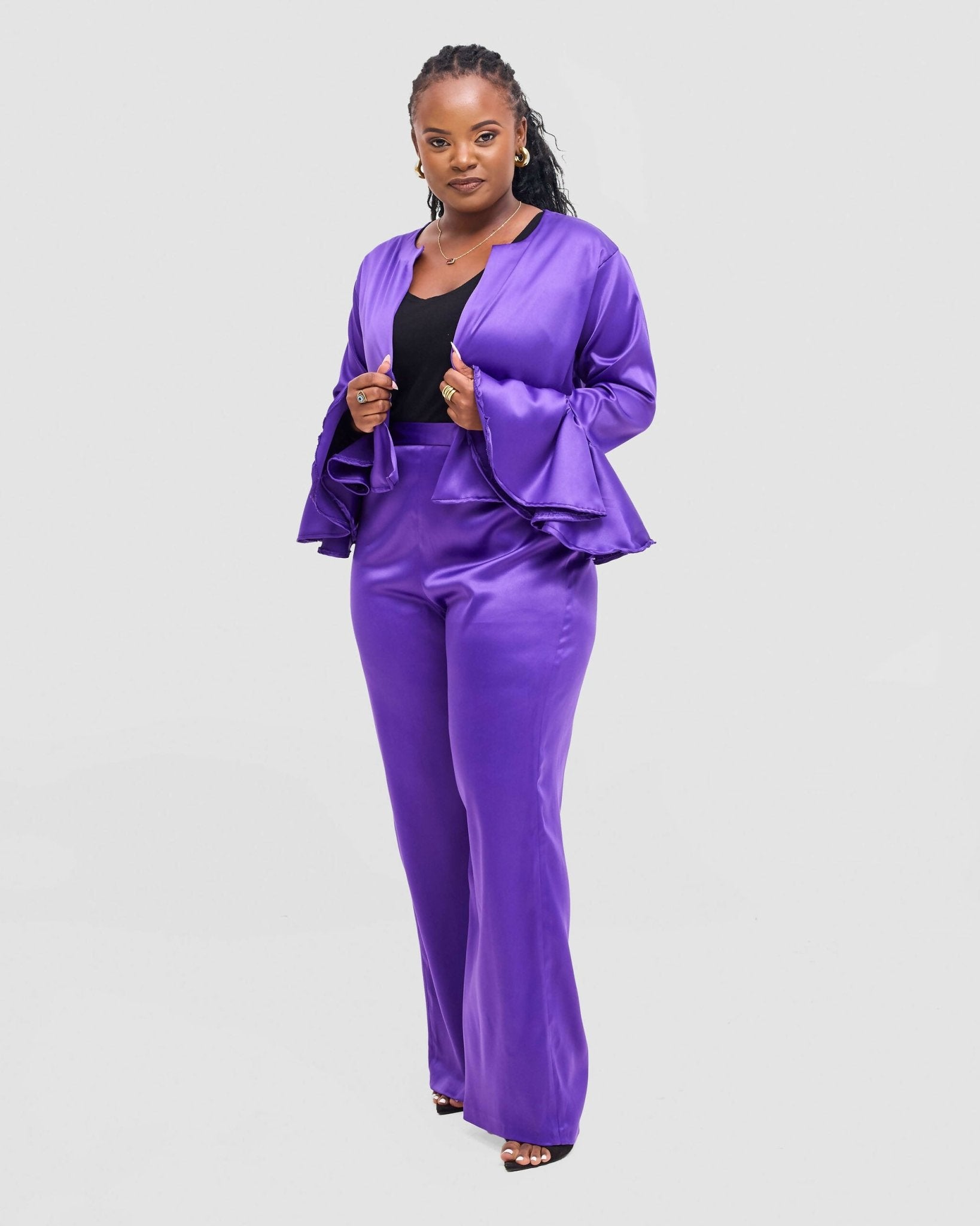 Silk House Collection Eraya Set - Purple - Image 3