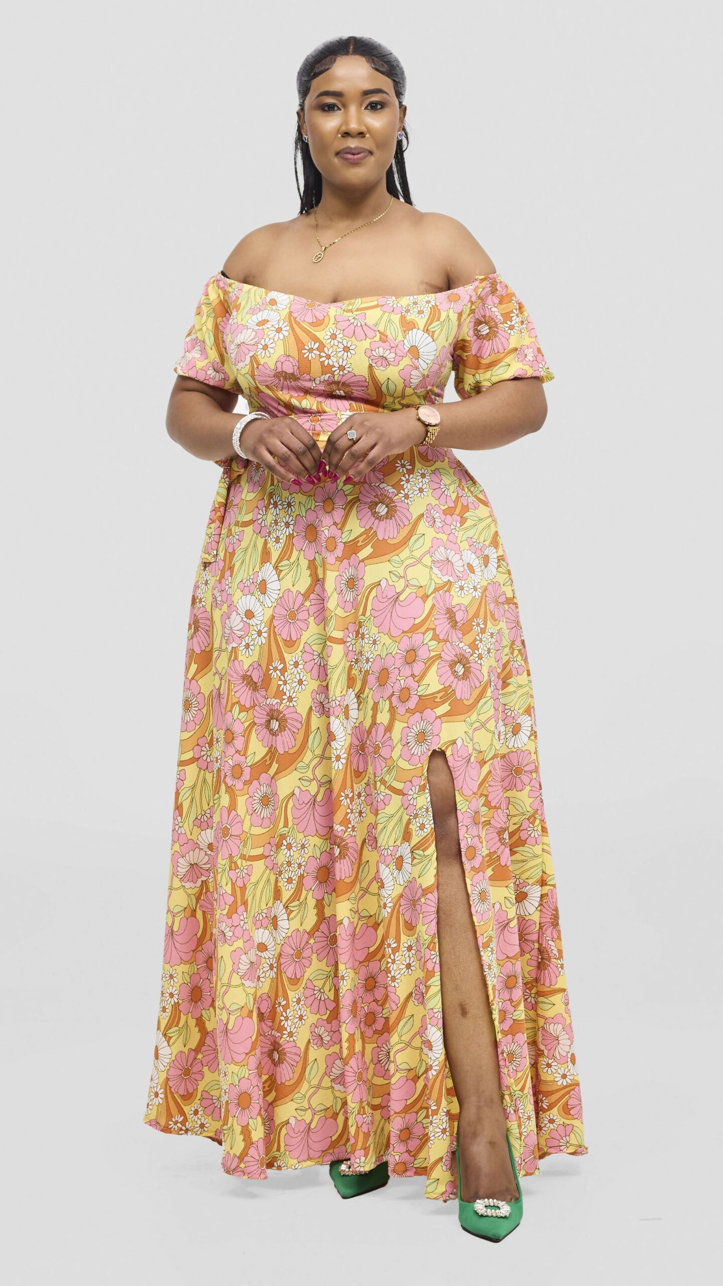 Silk House Collection Curvy Plus Size Twirl Dress - Floral