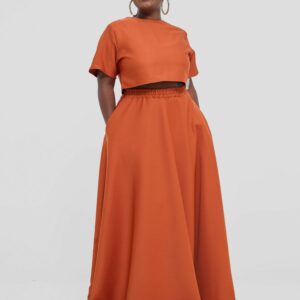 Silk House Collection Kalisi Skirt Set - Burnt Orange