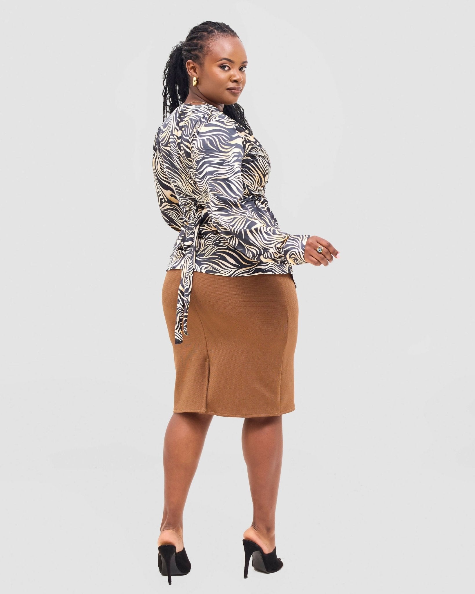 Silk House Collection Kola Top - Animal print - Image 2