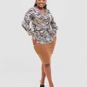 Silk House Collection Kola Top - Animal print