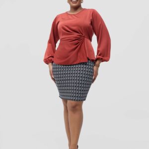 Silk House Collection Raya Top - Burnt Orange