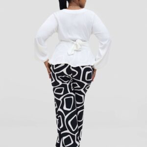 Silk House Collection Rana Pants - Black Abstract Print