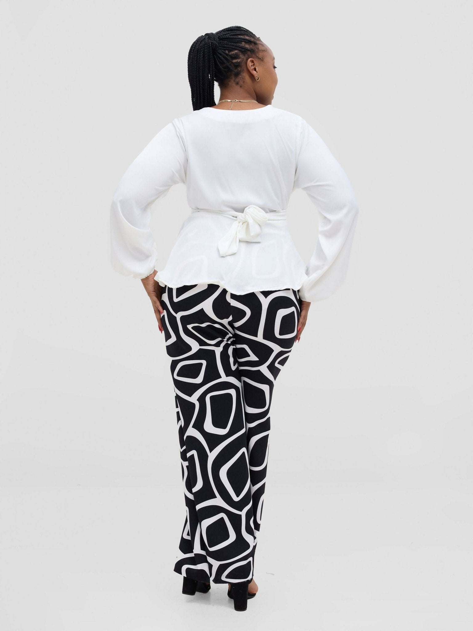 Silk House Collection Rana Pants - Black Abstract Print