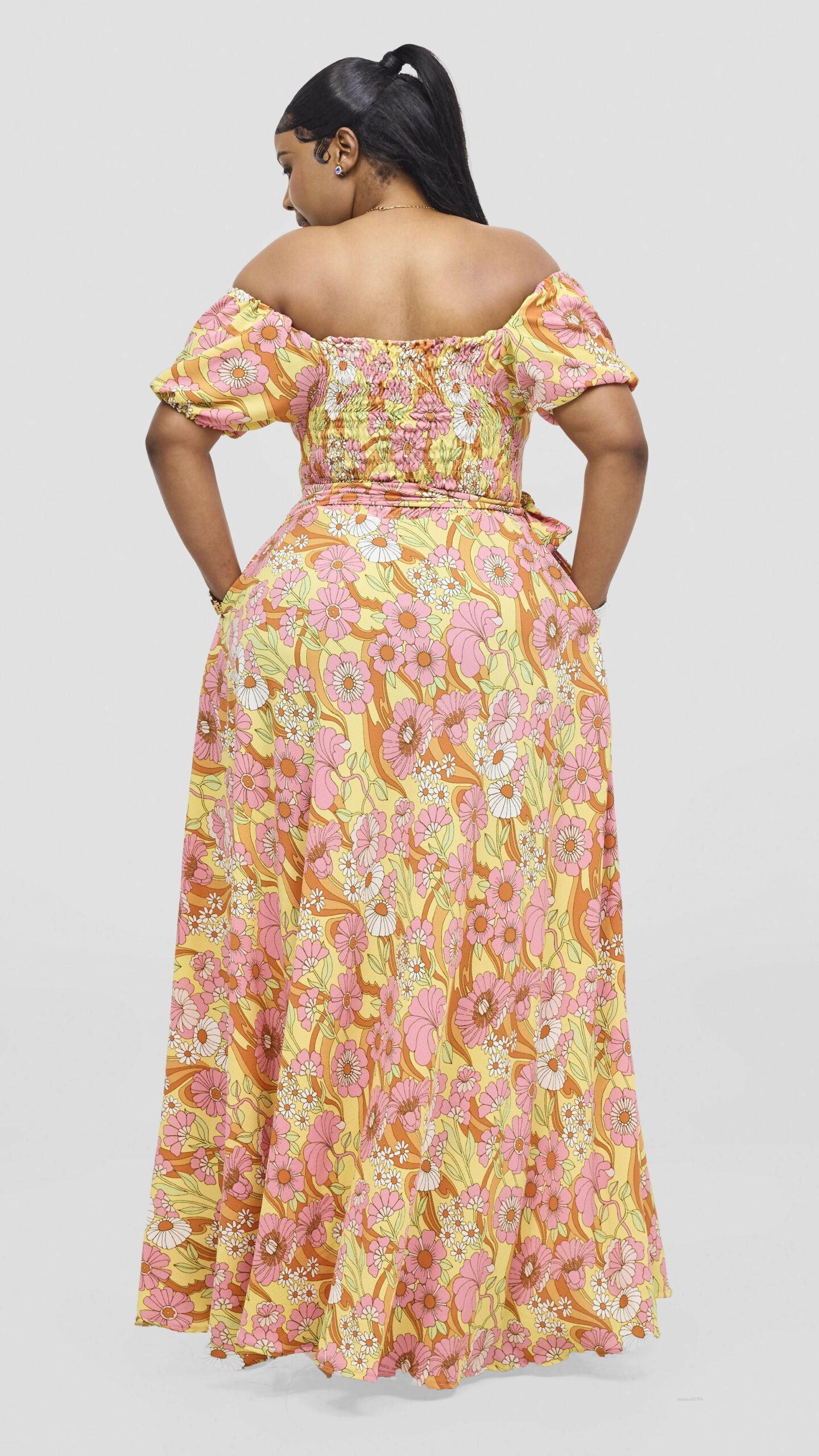 Silk House Collection Curvy Plus Size Twirl Dress - Floral - Image 2