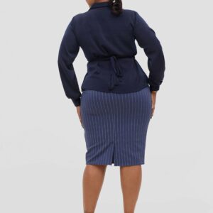 Silk House Collection Mia Navy Skirt - Navy Blue
