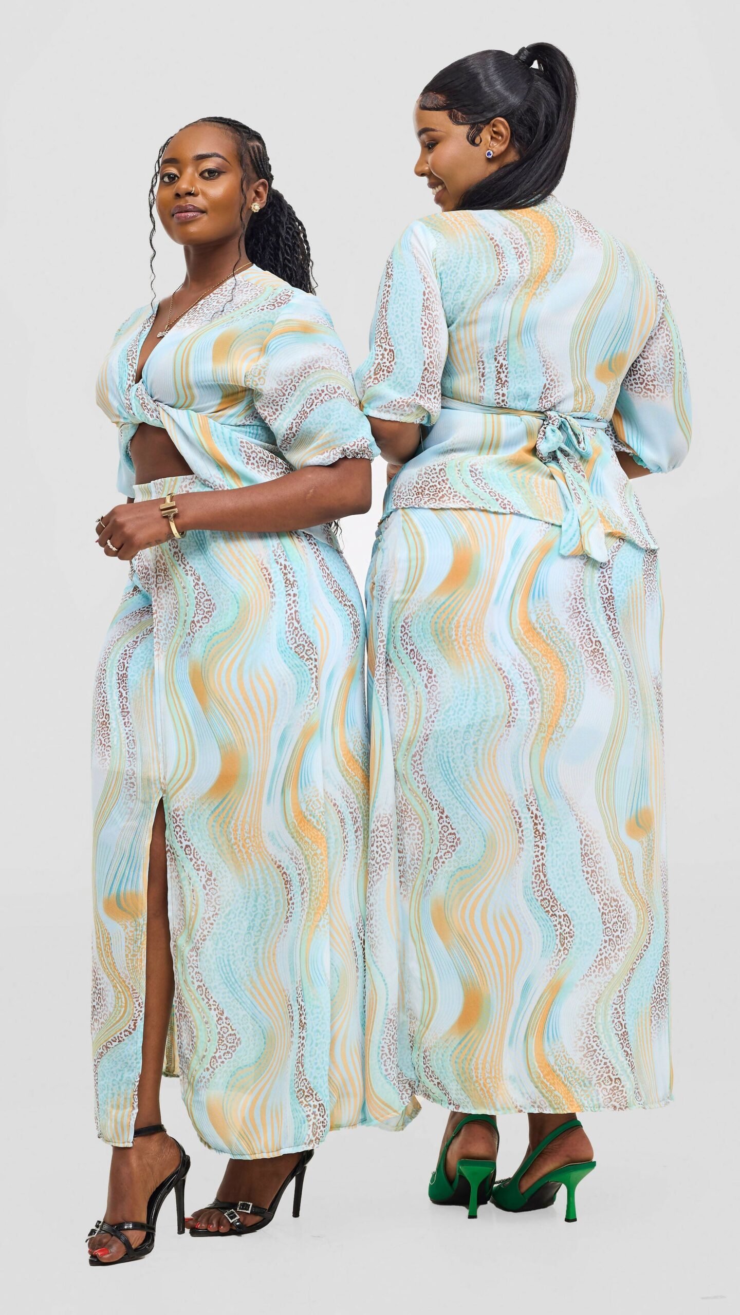 Silk House Collection Zuri Set - Blue Print - Image 2