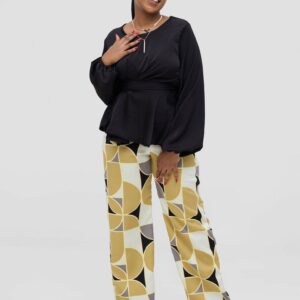 Silk House Collection Rana Pant - Green Print
