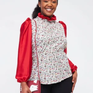Silk House Collection Kyomi Top - Red
