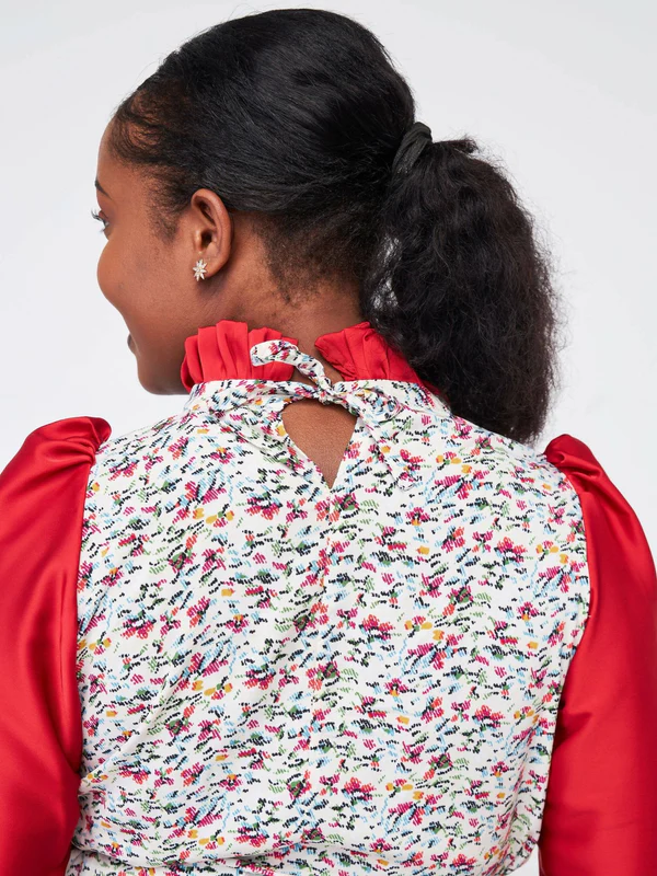 Silk House Collection Kyomi Top - Red - Image 3