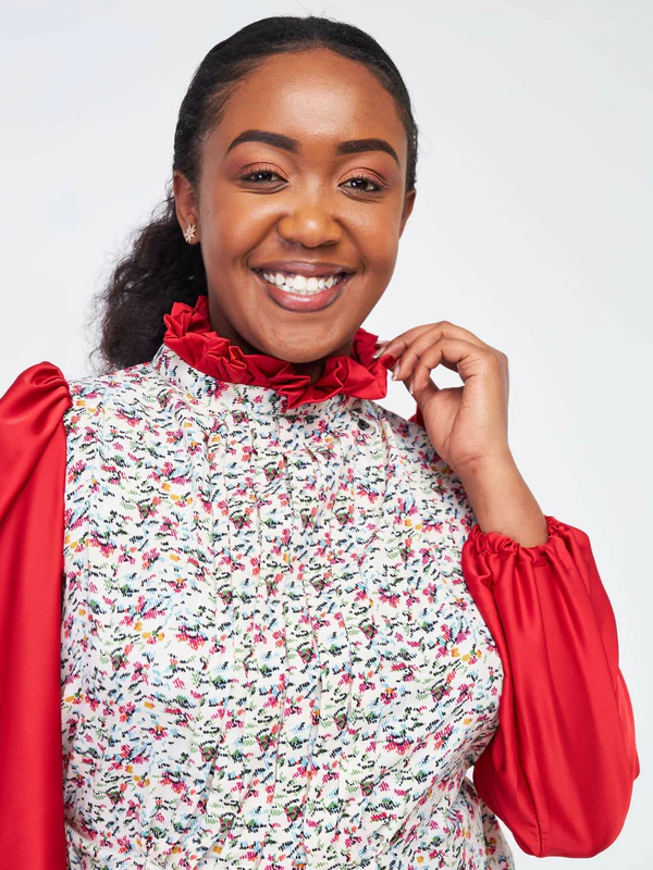 Silk House Collection Kyomi Top - Red - Image 6