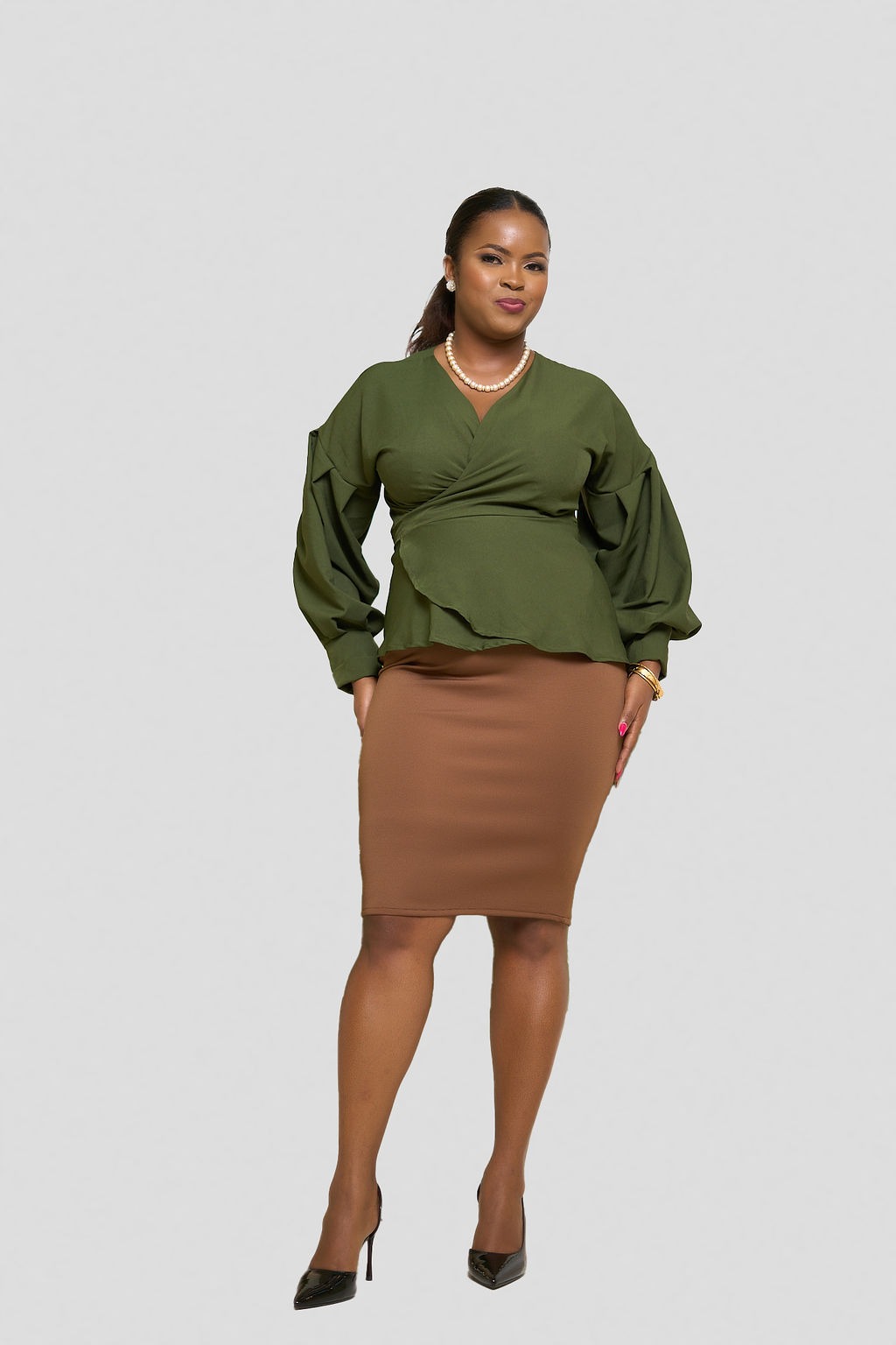 Silk House Collection Maya Top - green