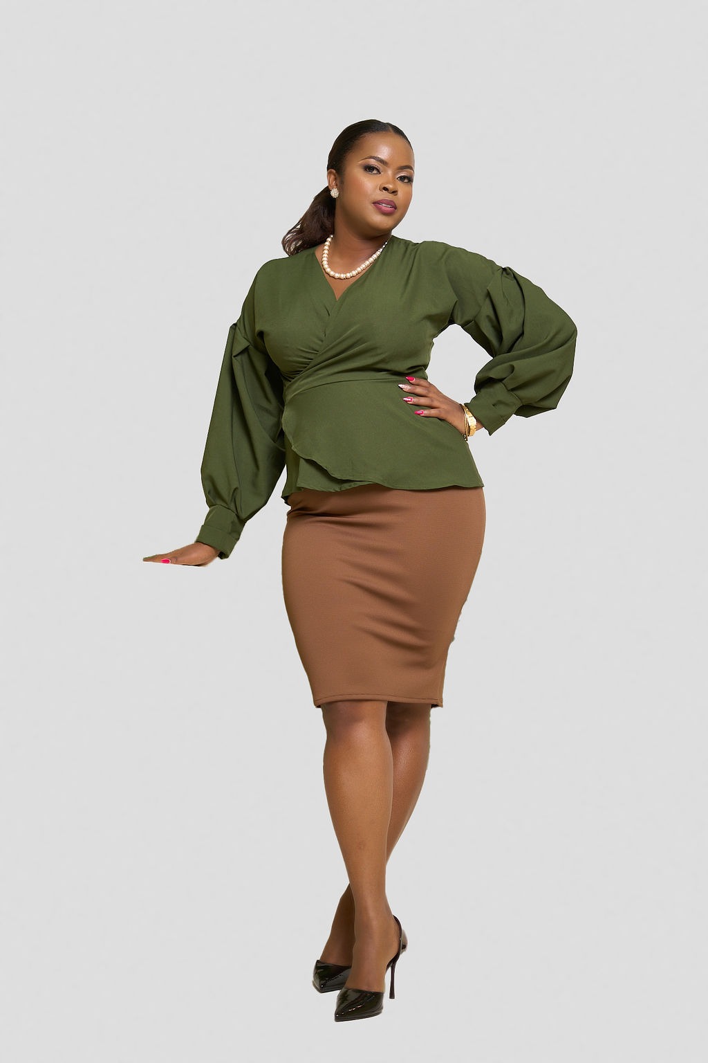 Silk House Collection Maya Top - green