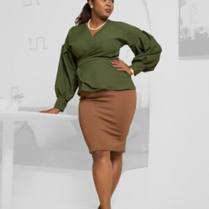 Silk House Collection Maya Top - green
