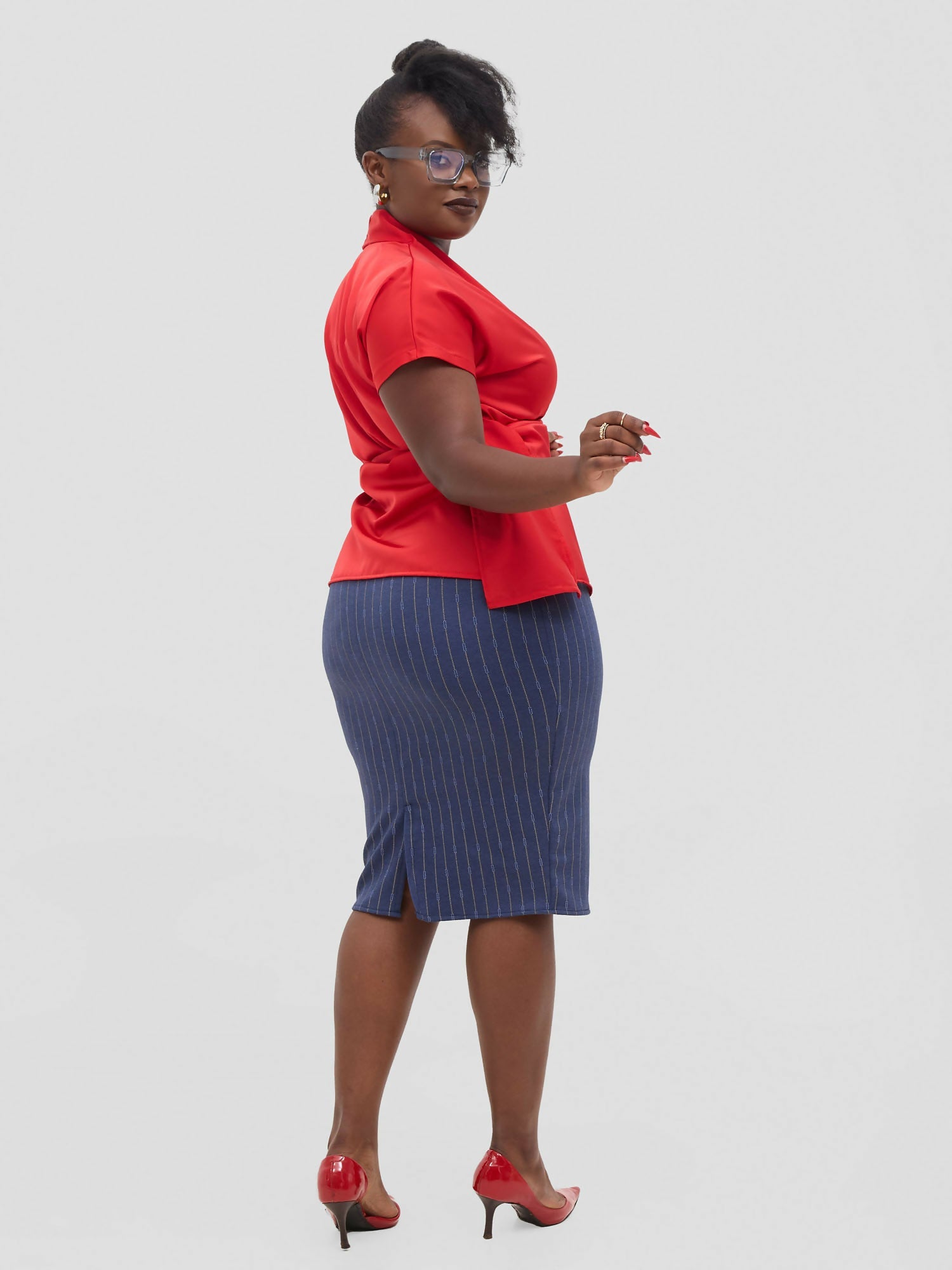 Silk House Collection Koa Top - Red - Shopzetu