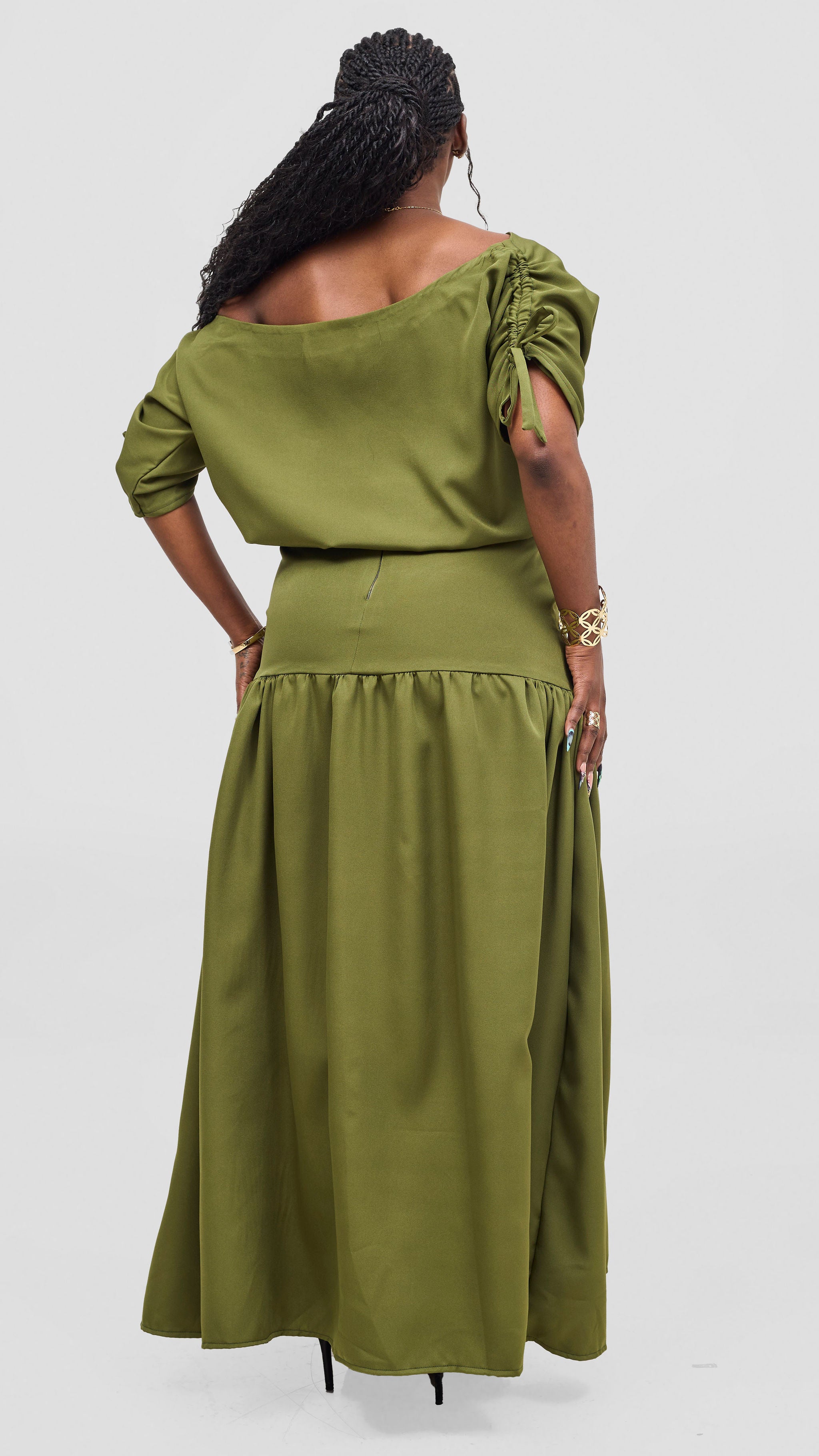 Malaika Skirt Set - Olive Green