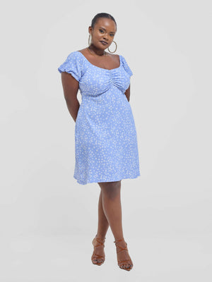 Silk House Collection Arabella Dress - Blue floral - Shopzetu