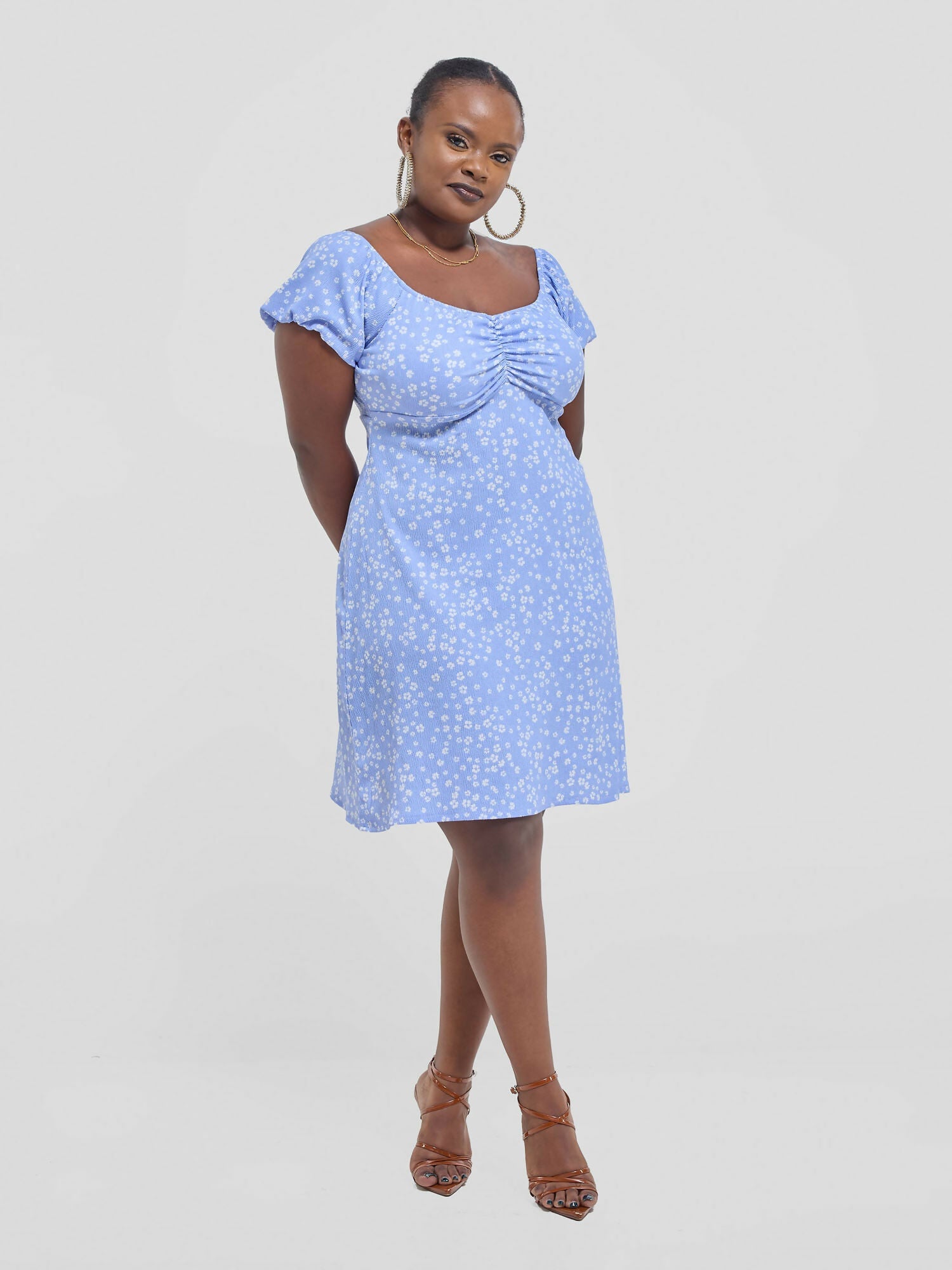 Silk House Collection Arabella Dress - Blue floral - Shopzetu
