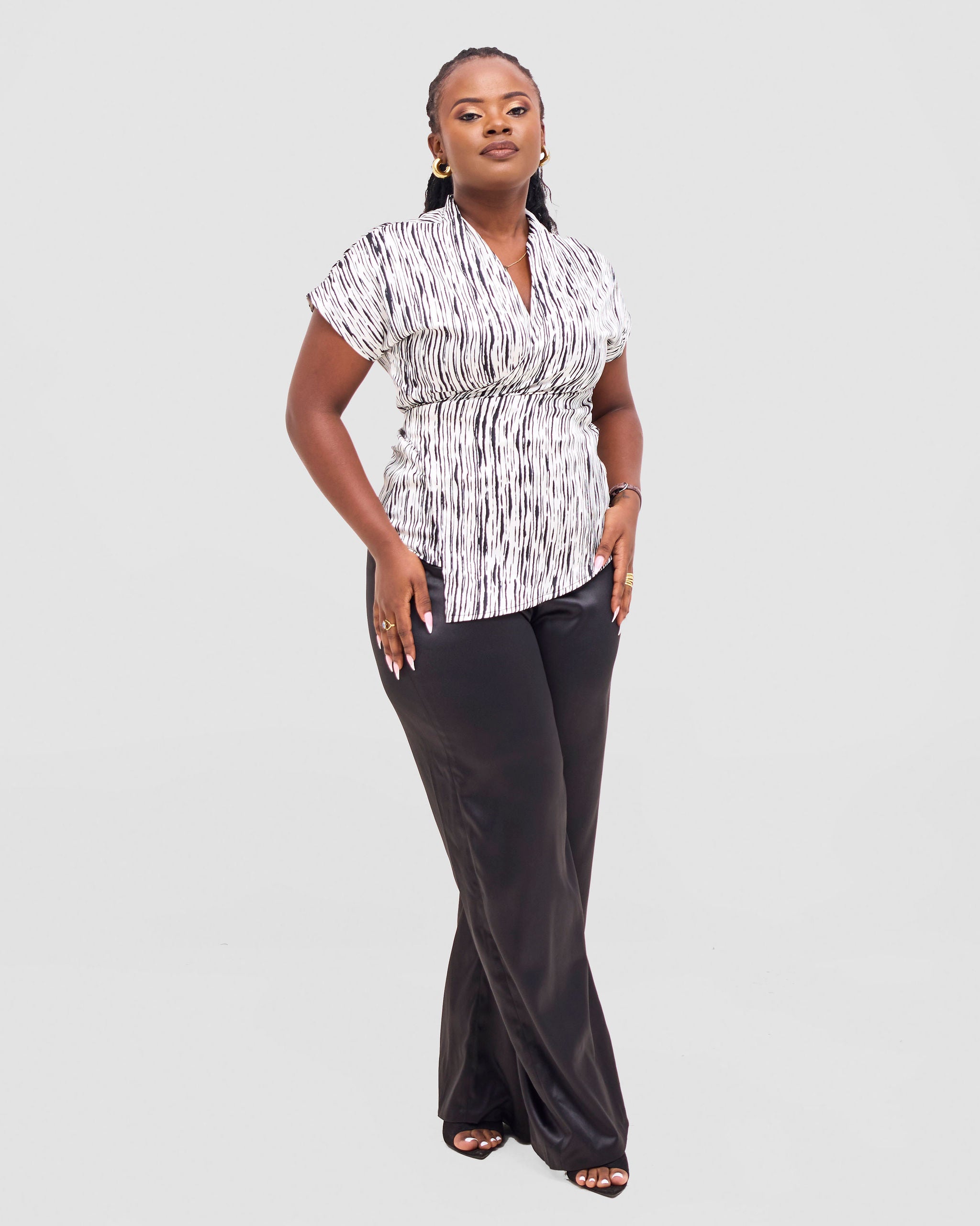 Eraya Silk Pants - Black