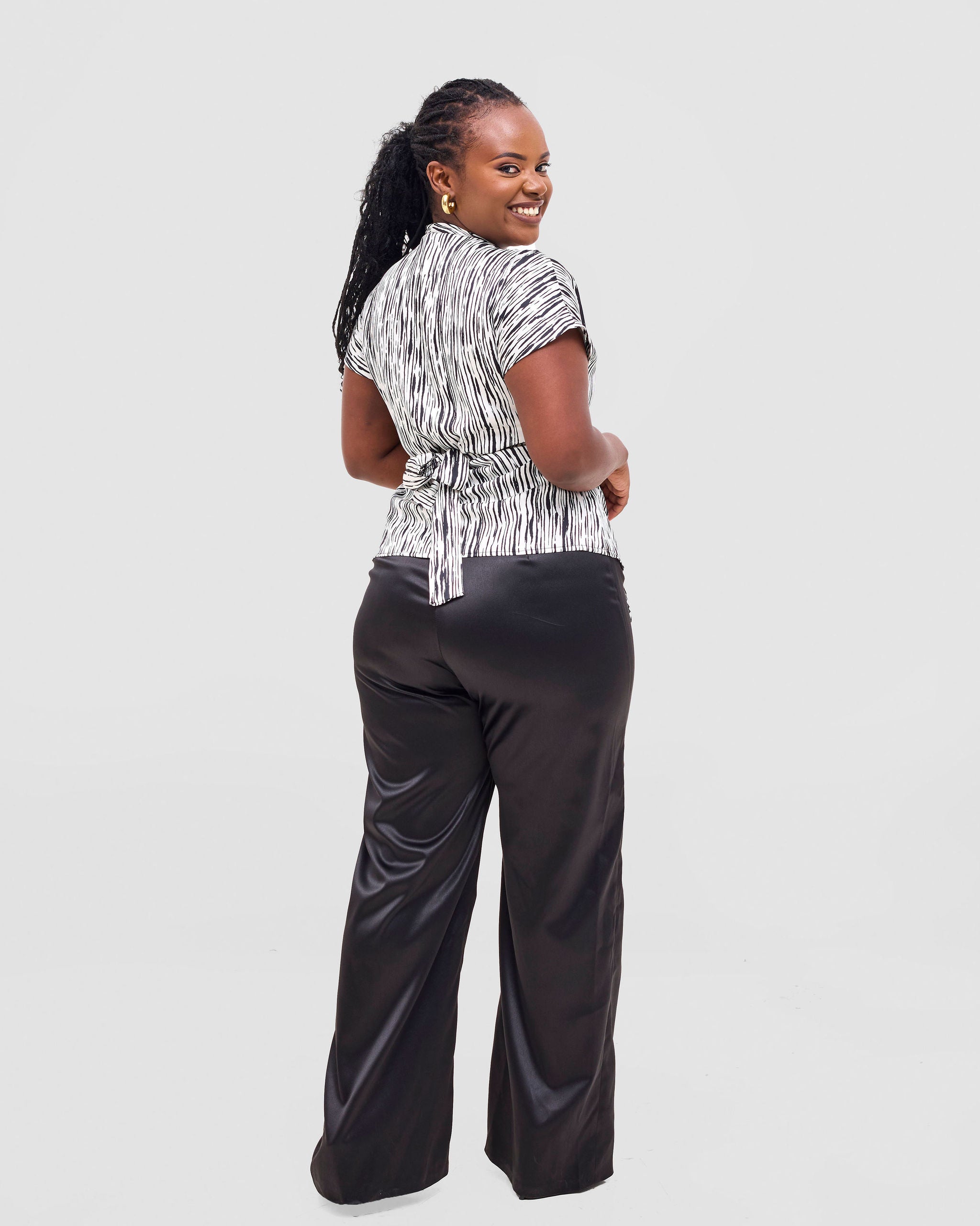 Eraya Silk Pants - Black
