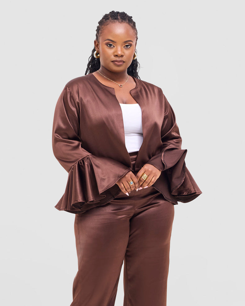 Eraya Pant Set - Brown