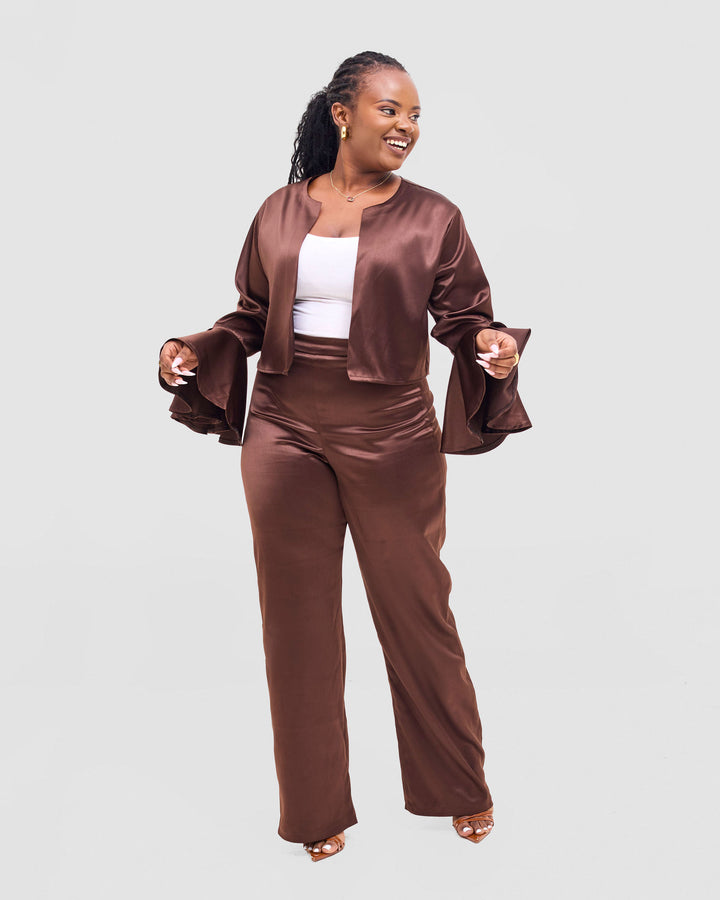 Eraya Pant Set - Brown