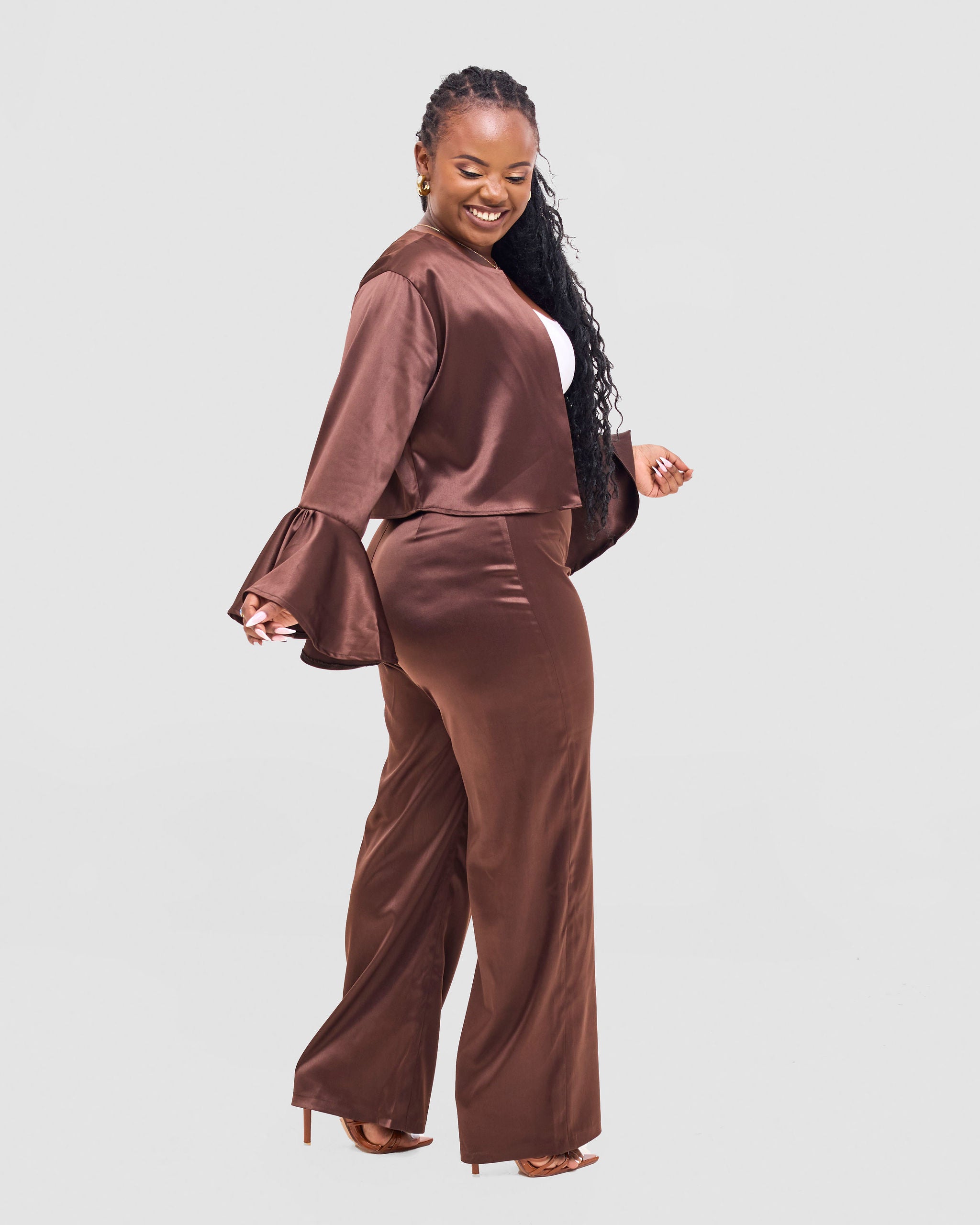 Eraya Pant Set - Brown