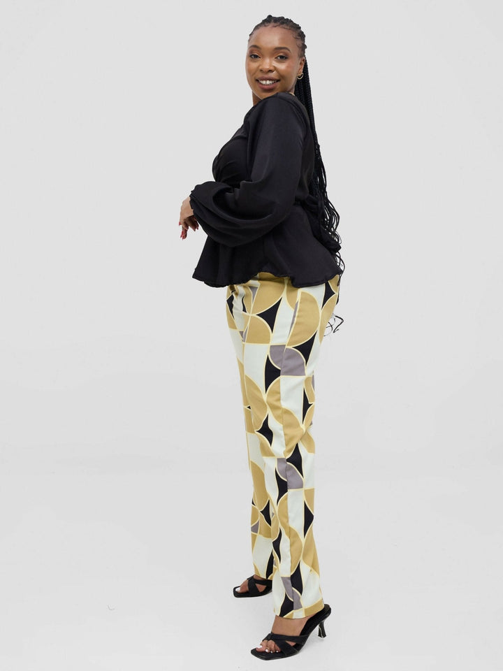 Silk House Collection Rana Pant - Green Print - Shopzetu
