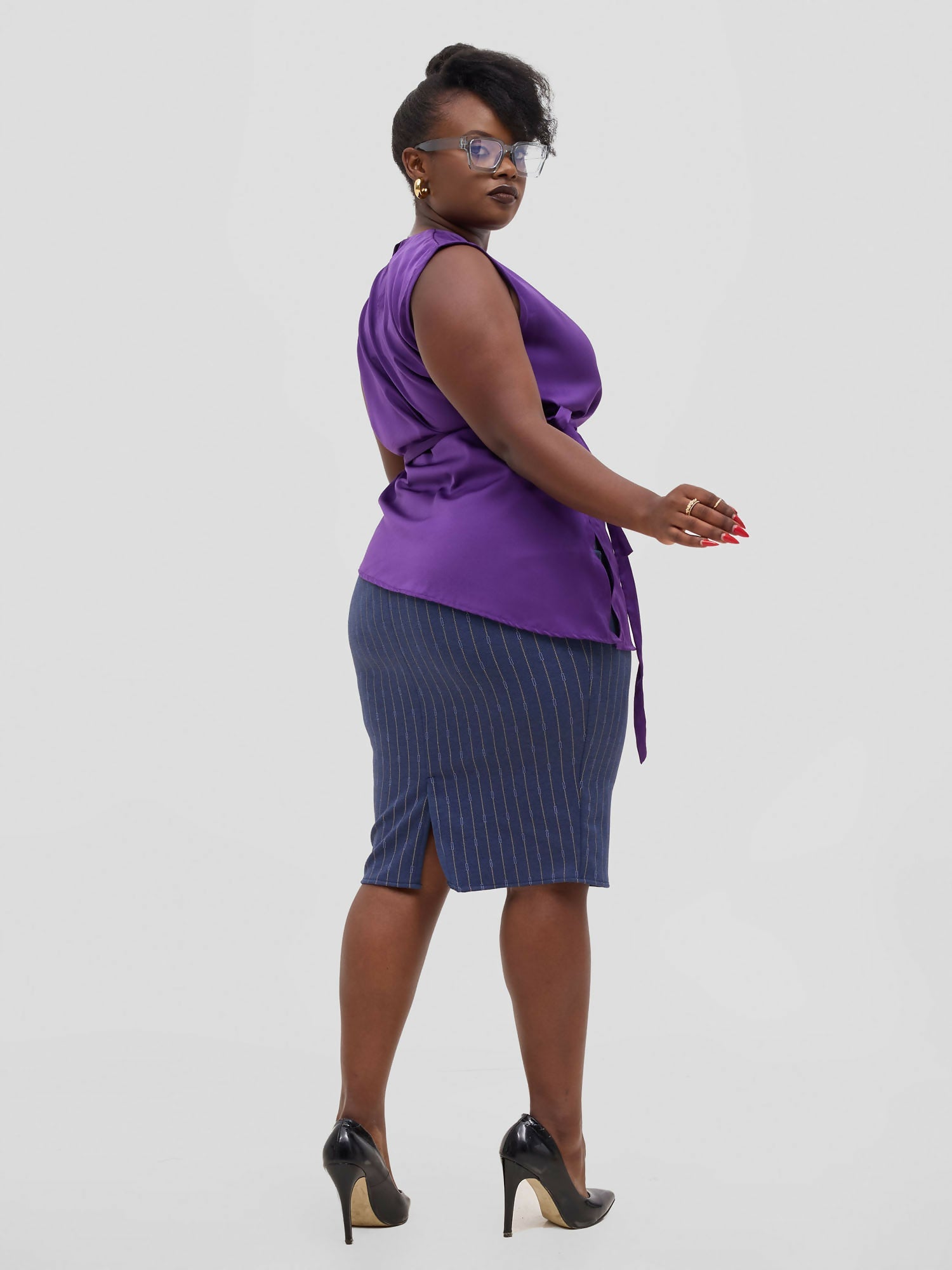 Silk House Collections Racquel Top - Purple - Shopzetu