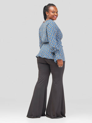 Silk House Collection Hulya - Navy Blue Print - Shopzetu