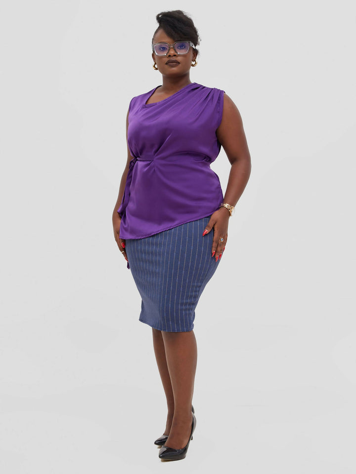 Silk House Collections Racquel Top - Purple - Shopzetu