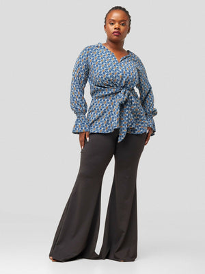 Silk House Collection Hulya - Navy Blue Print - Shopzetu