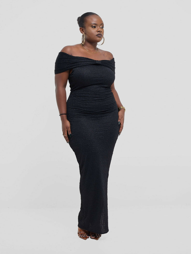 Silk House Collection Elora Dress - Black - Shopzetu