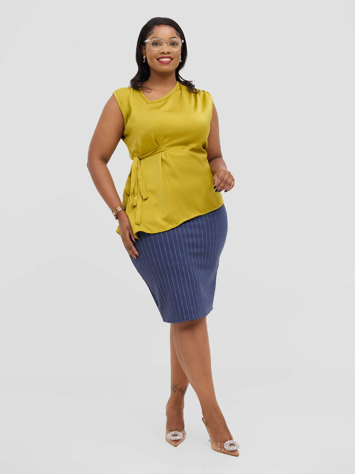 Silk House Collections Racquel Top - Lime - Shopzetu