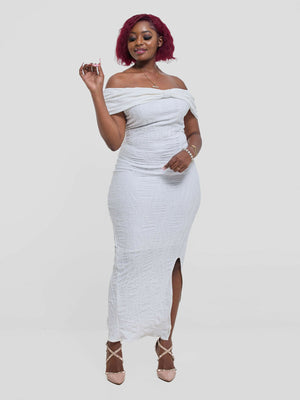 Silk House Collection Elora Dress - White - Shopzetu