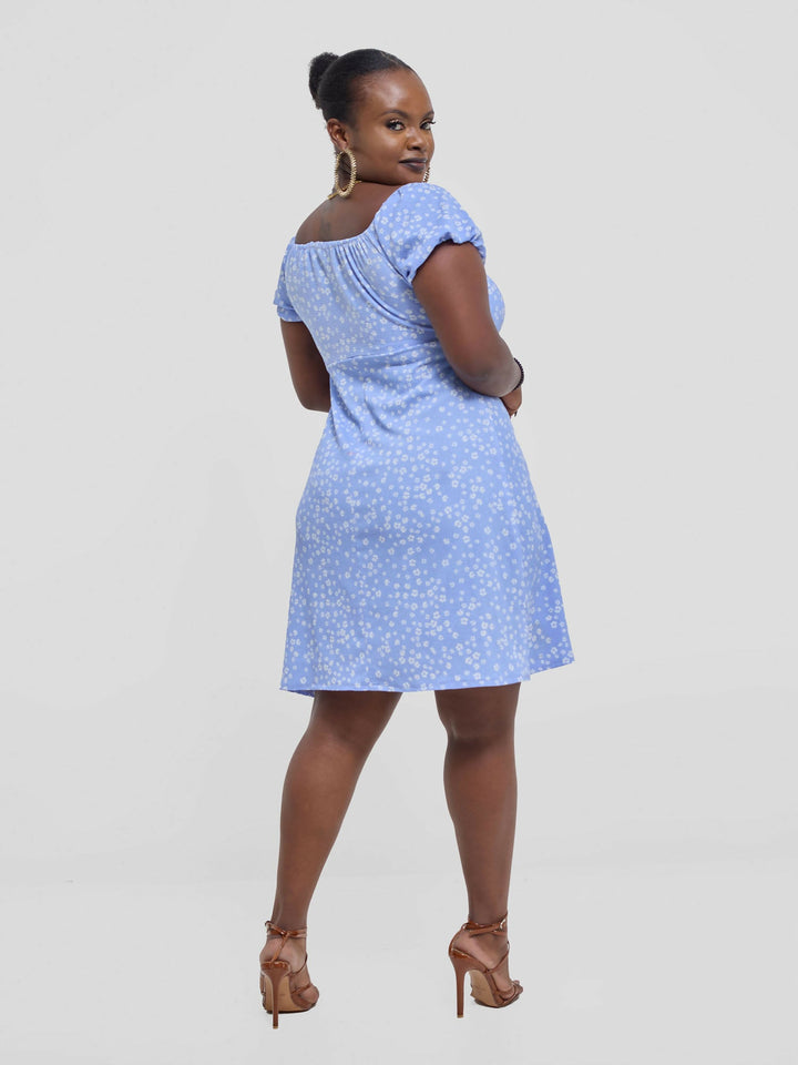 Silk House Collection Arabella Dress - Blue floral - Shopzetu