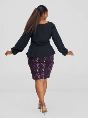 Silk House Collection Pendo Skirt - Snake Print - Shopzetu