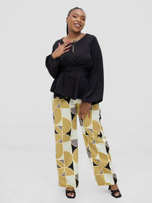 Silk House Collection Rana Pant - Green Print - Shopzetu